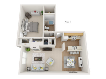 1 Bed / 1 Bath / 755 sq ft / Availability: Please Call / Deposit: starting at $600 / Rent: $850